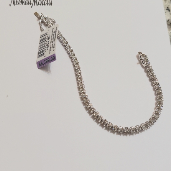 Diamond 💎 Tennis Bracelet 2ct. t.w in 10k White Gold. Brand New w/tag - Picture 3 of 6